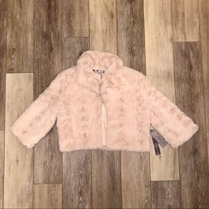 Jennifer Lopez Faux Fur Crop Jacket